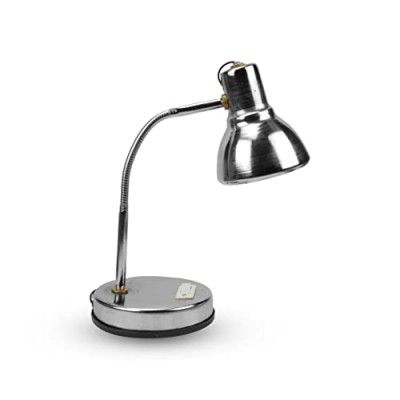 Lexton Study Table Lamp | Metal Body| Round| Adjustable Lamp Neck | B22 Bulb (Metal, 1 Pcs)