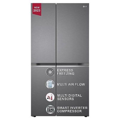 LG 655 L Frost-Free Inverter Side-By-Side Refrigerator (2023 Model, GL-B257HDSY)