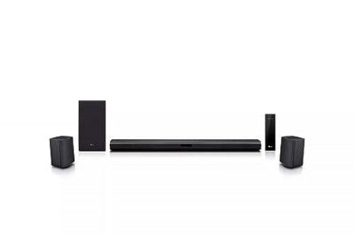 LG Sound Bar SNC4R, 4.1 Ch, 420W Soundbar with Wireless Subwoofer, Wireless Rear Speaker