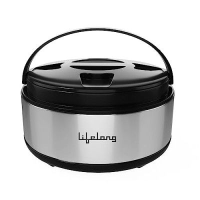 Lifelong 2.7 Litre Stainless Steel Insulated Casserole with Plastic Cover (Silver, LLSSCAS3000A)