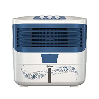 Lifelong 65L Window Air Cooler with Water Level Indicator, Ice Chamber, Multi-Way Air Deflection, Powerful Air Throw, Honeycomb pads (White, LLACW965, 1 Year Manufacturer's Warranty)