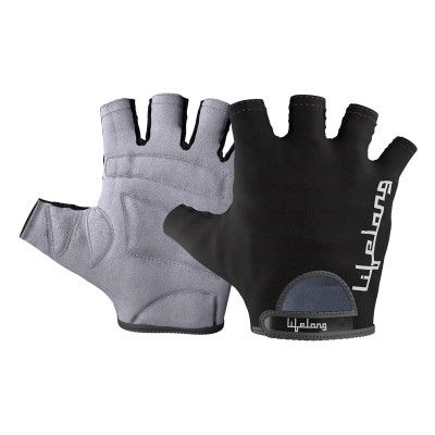 Lifelong Exercise Gym Gloves for Men Workout with Wrist, Cross Training, Weightlifting, Ideal for Cycling, Bike Riding and Other Sports Activities (Large, LLGG03, Grey & Black)