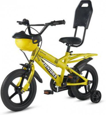 Lifelong Junior’s Ride 14T with Back Seat & Support, 14 T Road Cycle (Single Speed, Yellow)