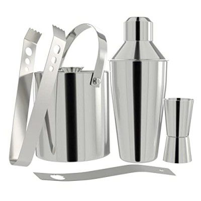 Lifelong LLBAR01 Bar Set Stainless Steel | Cocktail Shaker| Peg Measure, Mini Bar