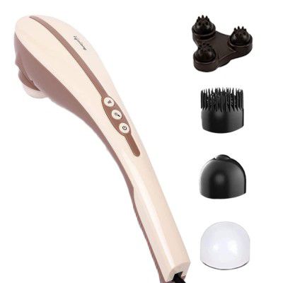 Lifelong LLM45 Rechargeable Full Body Massager With 4 Massage Heads & Variable Speed Settings