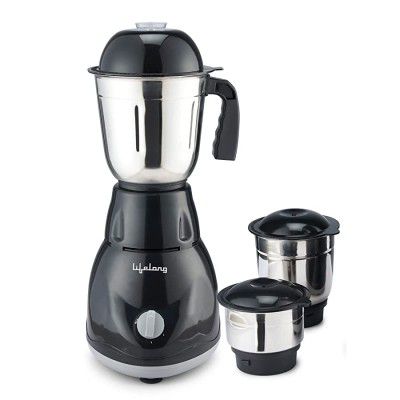 Lifelong LLMG23 Power Pro 500-Watt Mixer Grinder with 3 Jars 1 Year Warranty (Black)