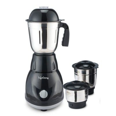 Lifelong LLMG23 Power Pro 500-Watt Mixer Grinder with 3 Jars (Liquidizing, Wet Grinding and Chutney Jar)