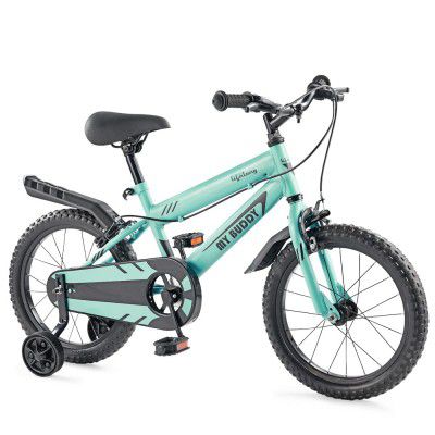 Lifelong Mybuddy Cycle 16T with Support for Boys and Girls | 95% Assembled, Frame Size: 12" | Ideal Height : 3 ft 8 inch+ | Ideal for 4 to 8 Years (Blue)