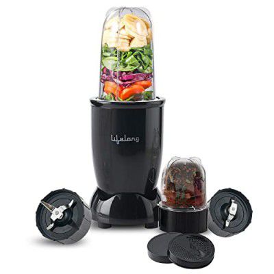 Lifelong Regalia PowerNutri Mixer, 2 Stainless Steel Blades,2 Unbreakable Jars, 450 W ( LLNBB001 )