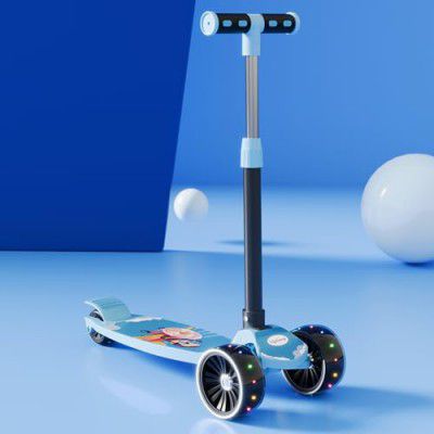 Lifelong Scooter for Kids 3+ Years - Foldable Kids Scooter with LED Wheels & Adjustable Height - Kick Scooter Capacity 50kg