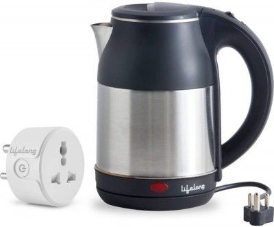 Lifelong Smart Power with WiFi-enabled Plug Control (1.8 L,Black and Silver)