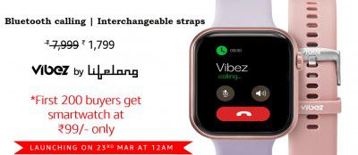 Lifelong Vibez Calling Smartwatch @ ₹99