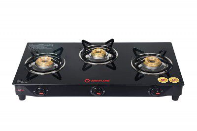 LIGHTFLAME 3 Burners smart super big burner Gas Stove With HIGH Efficient