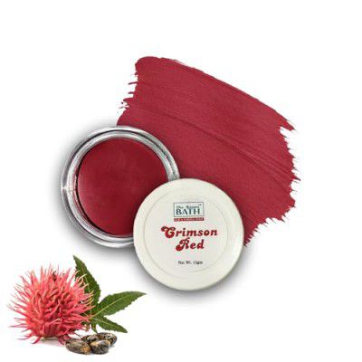 Lip & Cheek Tint | 3 in 1 Tint Blush for Lips, Cheeks & Eyelids | Long Lasting Nourishment | Enriched with Castor Oil & Mango Butter | 12gm (Crimson Red)