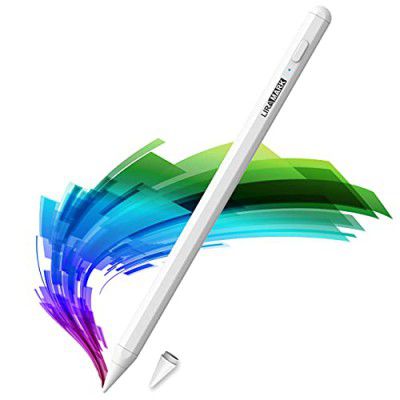 LIRAMARK Active Stylus Pen Pencil with Plam Rejection & Tilt Sensor, for (2018-2024) iPad Pro 13 & 12.9/iPad 6/7th Gen/iPad Mini 5/iPad Air 3rd Gen (White)