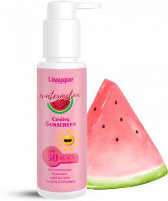 Lissyque Sunscreen - SPF 50 PA+++ Watermelon Sunscreen Lotion SPF 50++ With, Fast Absorbing, Non-Greasy, All Skin  (100 ml)