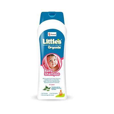 Little's Organix Baby Shampoo 400ml | Mild & Gentle I Dermatologically Tested | Enriched wIth Organic Ingredients - Neem & Aloe Vera extracts I Free from Paraben & Phthalates