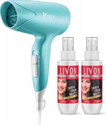 LIVON Damage Protect Hair Serum, Protection Upto 250C, 2X Less Breakage & Syska Dryer  (200 ml)