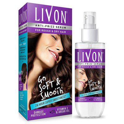 Livon Hair Serum for Women & Men for Dry and Rough Hair | 24-hour frizz-free Smoothness | with Moroccan Argan Oil & Vitamin E | 100 ml