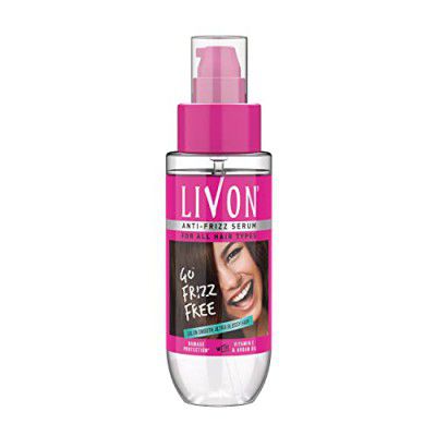 Livon Serum for Women & Men |All Hair Types for Frizz-free, Smooth & Glossy Hair |With Argan Oil & Vitamin E | 50ml