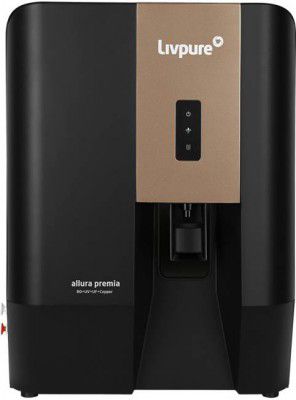 LIVPURE LIV-ALLURA-PREMIA 7 L RO + UV + UF + TDS + ALK + Copper Water Purifier  (Black)