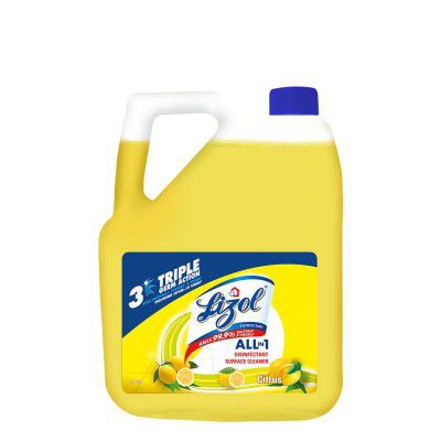 Lizol Disinfectant Surface & Floor Cleaner Liquid, Citrus - 5 L