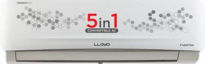 Lloyd 2023 Model 1.2 Ton 5 Star Split Inverter AC - White  (GLS15I5FWGEV, Copper Condenser)