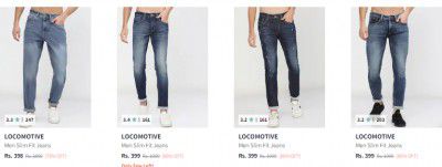 Locomotive Mens Jeans Starts ₹398