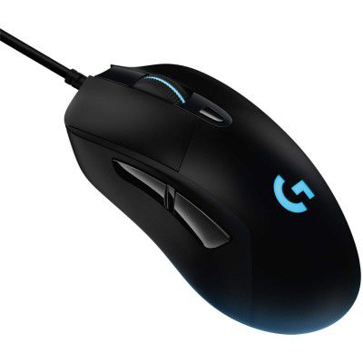 Logitech G403 Hero Wired, USB Hero 16K Sensor, 16000 DPI, RGB Backlit Keys, Adjustable Weights, 6 Programmable Buttons, On-Board Memory, Braided Cable Gaming Mouse for PC/Mac/Laptop - Black