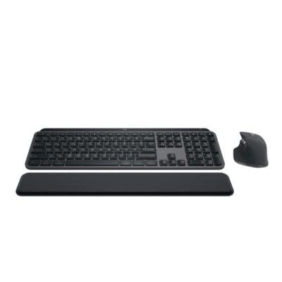 Logitech MX Keys S Combo - Performance Wireless Keyboard and Mouse with Palm Rest