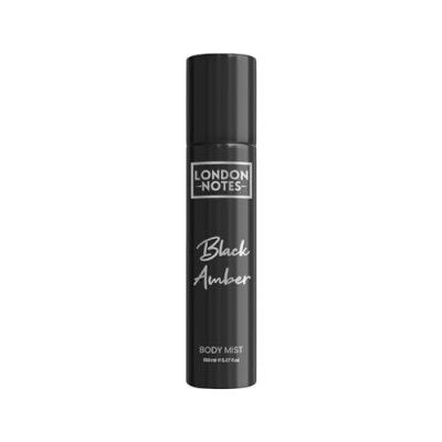 London Notes Unisex BlackAmber Body Mist for Men & Women|Long Lasting |with citrusy,floral & woody-musky Scents|150 ml