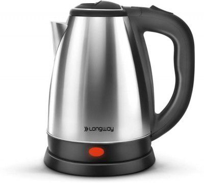 Longway Kestro 1.5 L with Stainless Steel Body for Boiling, Making Tea, Coffee, Soup Electric Kettle  (1.5 L, Silver)