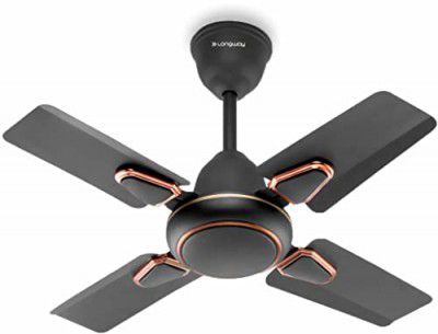 Longway Kiger P1 600 mm/24 inch Ultra High Speed 4 Blade Anti-Dust Decorative 5-Star Rated Ceiling Fan (Smoked Brown, Pack of 1)