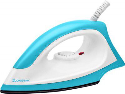 Longway Kwid Light Weight Dry Iron 1100 Watts- White & Blue