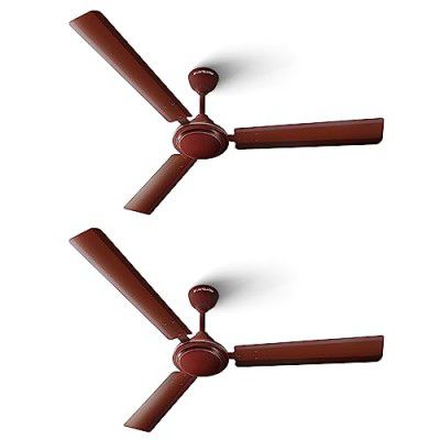 LONGWAY Nexa P2 1200 mm/48 inch Ultra High Speed 3 Blade Anti-Dust Decorative Star Rated Ceiling Fan (Brown, Pack of 2)