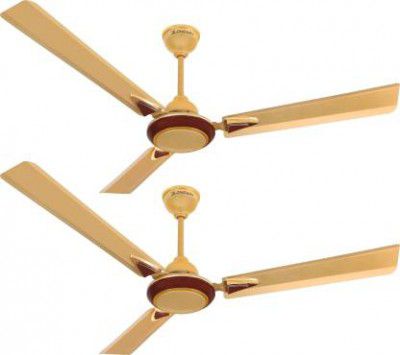 Longway Starlite-1 P2 1200 mm Ultra High Speed 3 Blade Ceiling Fan (Golden Beige, Pack of 2)