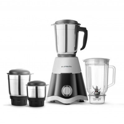 Longway Super Dlx 4 Jar 750 Watt Mixer Grinder - Black & Grey - ABS body |Heavy Duty Motor| |Nano-grinding technology | 304 Grade Stainless Steel Blade | Noise levels 80-90 DB |1 Years warranty