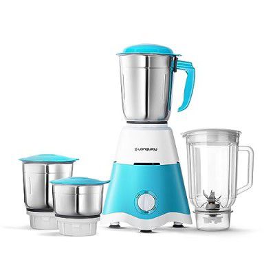 Longway Super Dlx Mixer Grinder - White & Blue (4 Jar)