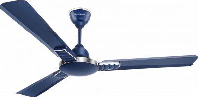 LONGWAY Wave P1 1200 mm/48 inch 400 RPM Ultra High Speed 3 Blade 5-Star Rated Anti-Dust Decorative Ceiling Fan (Silver Blue, Pack of 1)