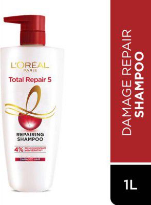 LOréal Paris Total Repair 5 Shampoo|For Damaged Hair with Pro-Keratin & Ceramide  (1 L)