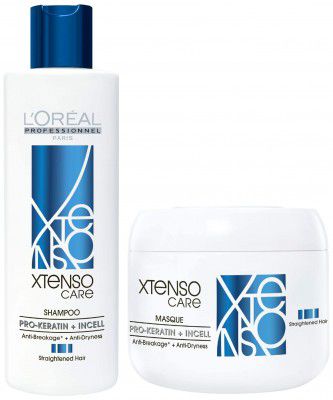 LOréal Professionnel Xtenso Care Shampoo For Straightened Hair, 250 ML |Xtenso Care mask, 196 gm | Shampoo & Mask for Starightened Hair