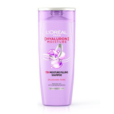 LOreal Paris Hyaluron Moisture 72H Moisture Filling Shampoo | For Dry & Dehydrated Hair | Adds Shine & Bounce 340ml