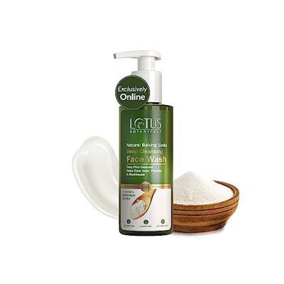 Lotus Botanicals Baking Soda Deep Cleansing Face Wash | For Normal/Oily or Combination Skin | 180ml