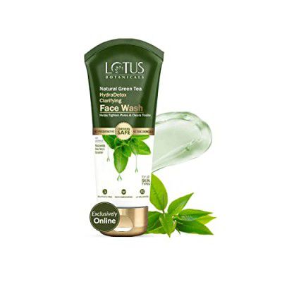 Lotus Botanicals Natural Green Tea HydraDetox Clarifying Face Wash with Niacinamide | For All Skin Types | 100g