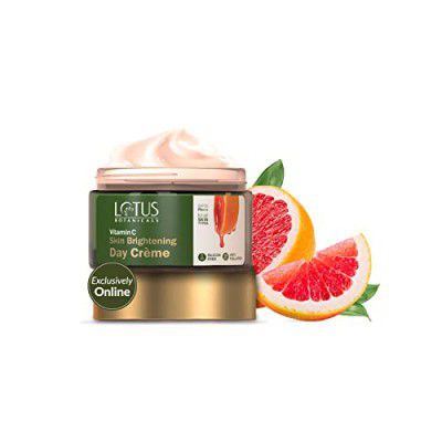 Lotus Botanicals Skin Brightening Day Cream | Vitamin C | SPF 25 | PA+++ | Lightweight | Silicon & Chemical Free | All Skin Types | 50g