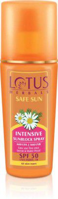 LOTUS HERBALS Herbals Safe Sun Intensive Sunblock Spray UVA Index 16 - SPF 50  (80 ml)