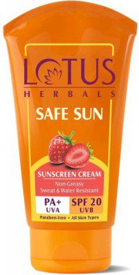 LOTUS HERBALS HERBALS SAFE SUN SUN BLOCK CREAM - SPF 20 PA+  (50 g)