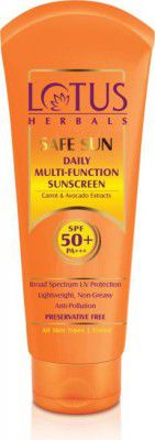 LOTUS HERBALS Safe Sun Daily Multi-Function Sunscreen SPF 50+ | PA+++ - SPF 50+ PA+++ (60 g)