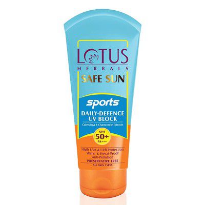 Lotus Herbals Sun Sports Daily-defence SPF 50+ - 80 grams Cream