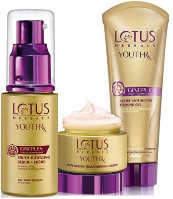 LOTUS Herbals YouthRx Anti-Ageing combo pack ( Serum _30 ml + Transforming Creme 50g + Foaming Gel 50g )  (3 Items in the set)